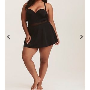 Torrid mesh inset suit one piece swimsuit Sz 1